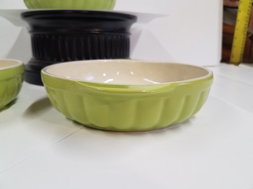Lot of 3 Royal Norfolk Greenbrier Intern Green Casserole Serving Dishes 6 in Dia - Picture 9 of 24