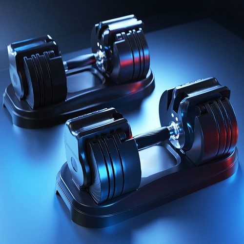 Adjustable Dumbbells 25/50lb Weights Quick-Select Home Body Fitness Workout - Picture 9 of 9