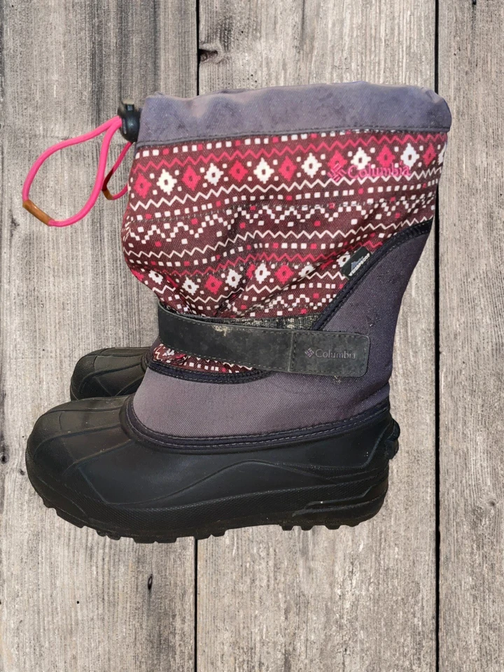 Columbia Botas de Invierno Niños Grandes Talla 4 Forradas Snowboard Nieve Niñas Pull On Foto 3 de 4