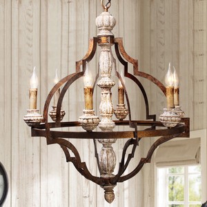 Antique Gold Pendant Light image is loading classic 6 light candelabra chandelier 110v antique gold