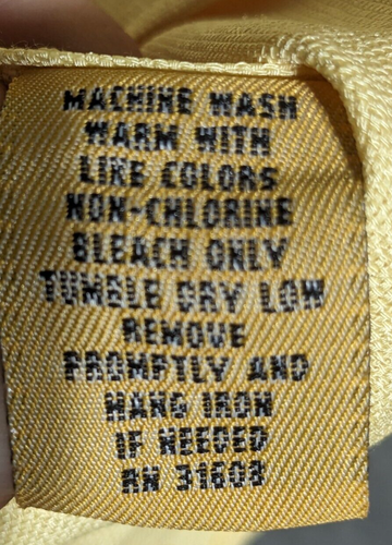 JOS. A Bank  Mens XL Yellow Button Down Short Sleeve Shirt - Picture 4 of 14