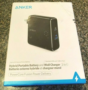 Entrega De Potencia Anker Powercore Fusion Bateria Y Cargador 5000 Mah Ebay