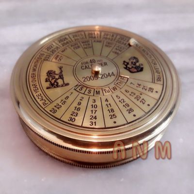 Antique Nautical Brass Pocket Poem Compass 3 Inches Vintage Marine Decor