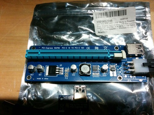 PCI-E 1X to 16X Riser Card Extender Converter Mining PCE164P-NO3 VER0060 1-PACK - Picture 2 of 5