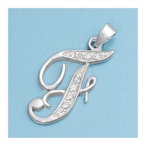 Alphabet Initial Pendant Genuine Sterling Silver 925 Height 20 mm - Picture 7 of 27