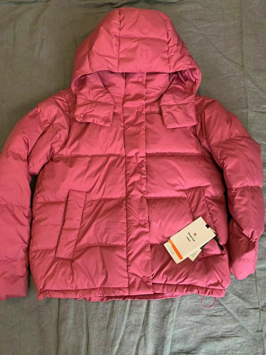 NWT Lululemon Wunder Puff Jacket ~SIZE:6,8~Black Pink Lychee