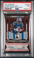 JAMESON WILLIAMS 2022 PANINI OBSIDIAN JERSEY AUTO RED PSA MINT 9 RC /10