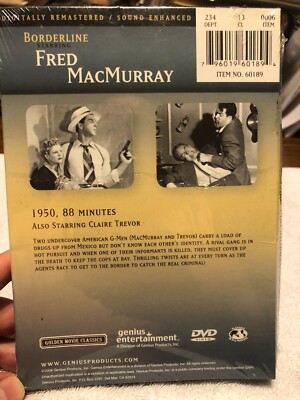 Borderline (1950, DVD, Black & White) Fred MacMurray Claire