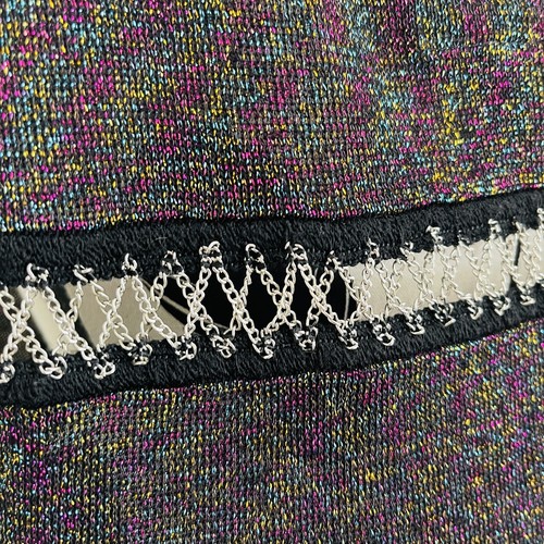 One Teaspoon Busy Signals Black Glittered Tank Midi Dress Chain Detail s L NWT - Picture 8 of 18