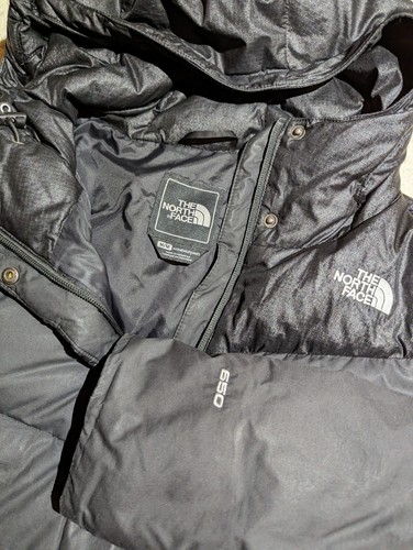 The North Face TNF 650 Goose Down Quilt Hood Jacket Sz M Black - 第 14/16 張圖片