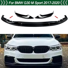 For BMW G30 G31 530i 540i M Tech 2017-2020 Gloss Black Front Bumper Splitter Lip