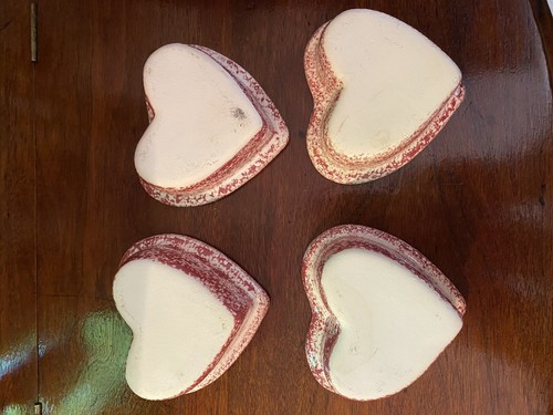 Heart Shaped Ceramic Cupcake & Muffin Baking Dishes - set of 4 - Picture 2 of 5