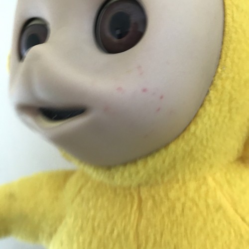 TELETUBBIES LA LA vintage TALKING 18” Tall Golden Bear 1996 Ragdoll Prods Soft - Picture 4 of 7