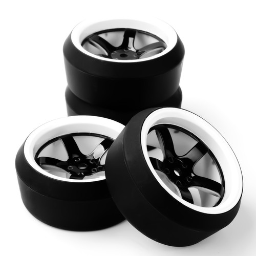 4X For HSP HPI RC 1:10 On-Road Racing Car D5NWK 5 degree Drift Tire&Wheel Rims - Picture 2 of 5