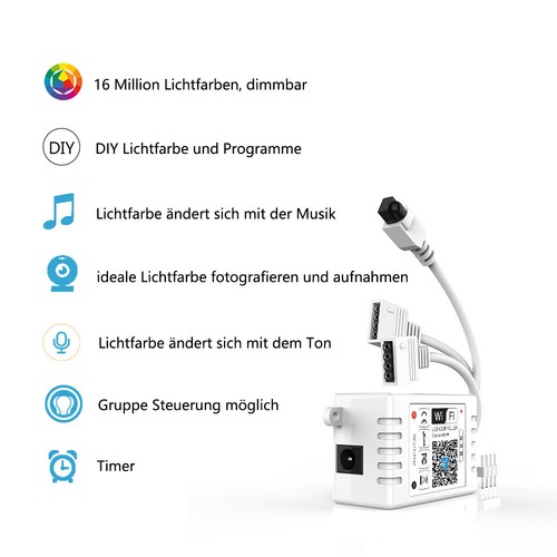 WIFI IR per striscia LED RGB telecomando controllo controller controller - Foto 11 di 14