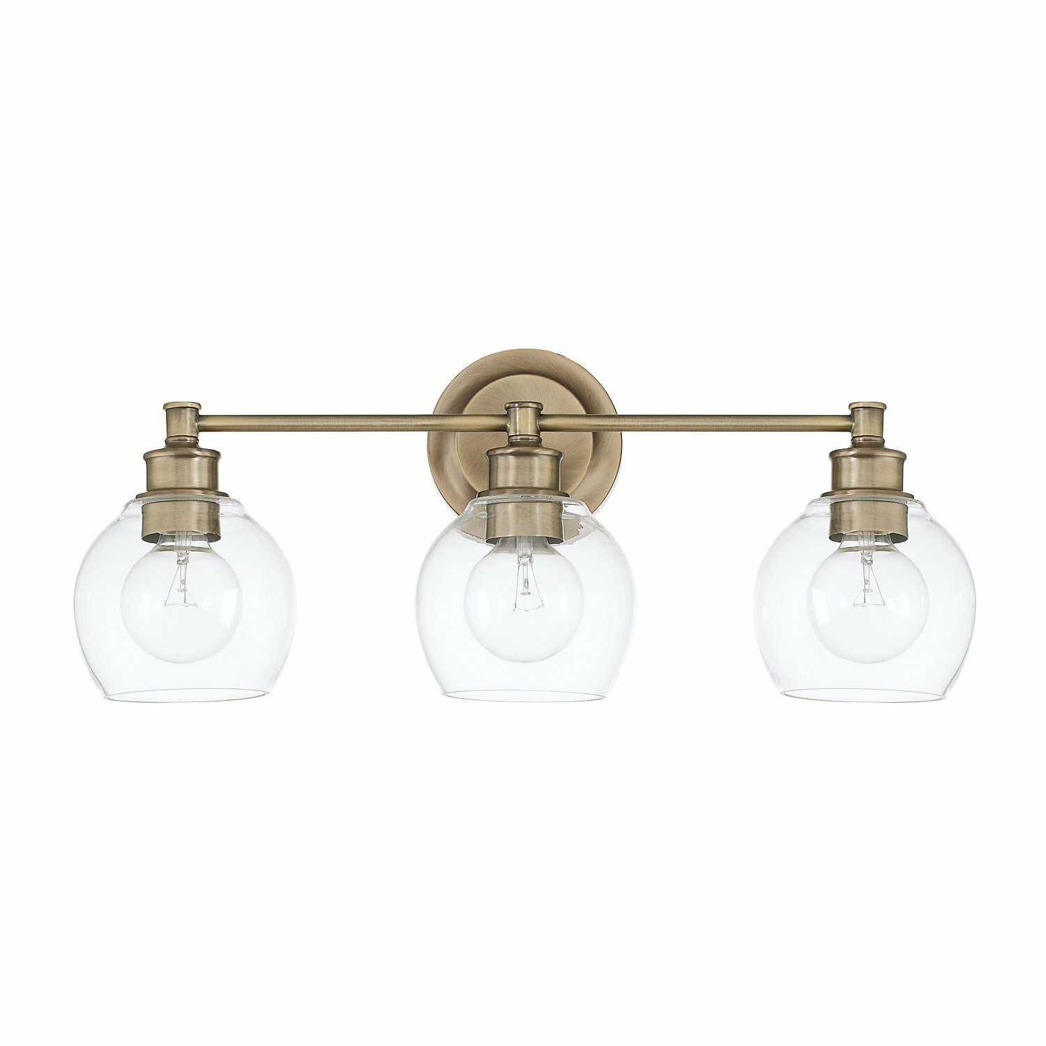 Evan 3-Light Vanity Light With Clear Glass Evan 3-Light Vanity Light With Clear Glass