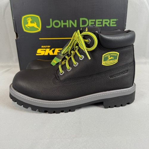 Skechers x John Deere Sergents Dozer Industrial Boots Mens 9.5 Black New NWT - Imagen 2 de 9