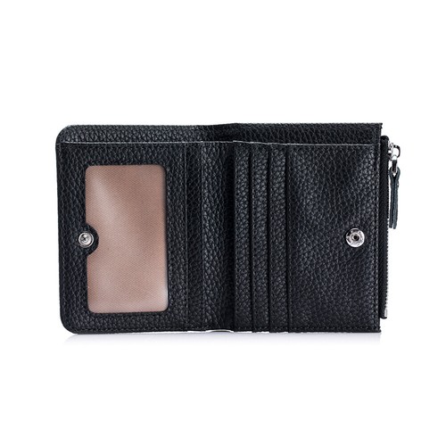 Women Small Wallet Leather Bifold RFID Blocking Credit Card Holder Zipper Purse - Picture 11 of 30