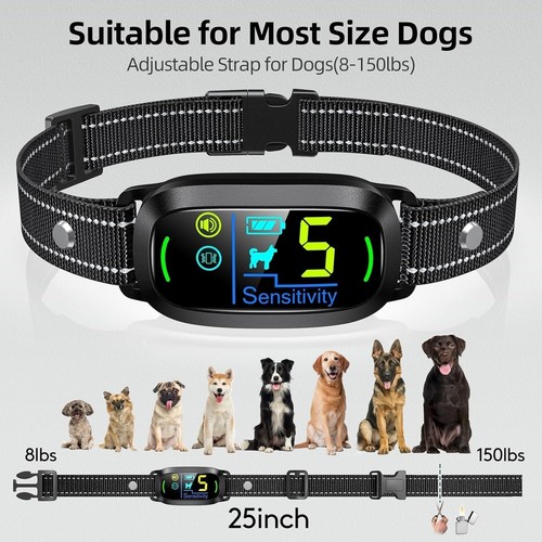 Rechargeable Smart Collar Anti Barking Beep Vibration Training Collar For Dogs - Picture 4 of 7