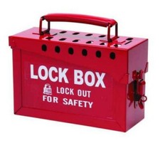 Condor Group Lockout Box Red Steel 6" x 9" 437R32