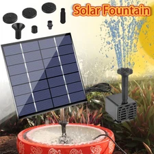 1.2W Solar Powered Fountain Water Pump Night Floating Garden Bird Bath Kit