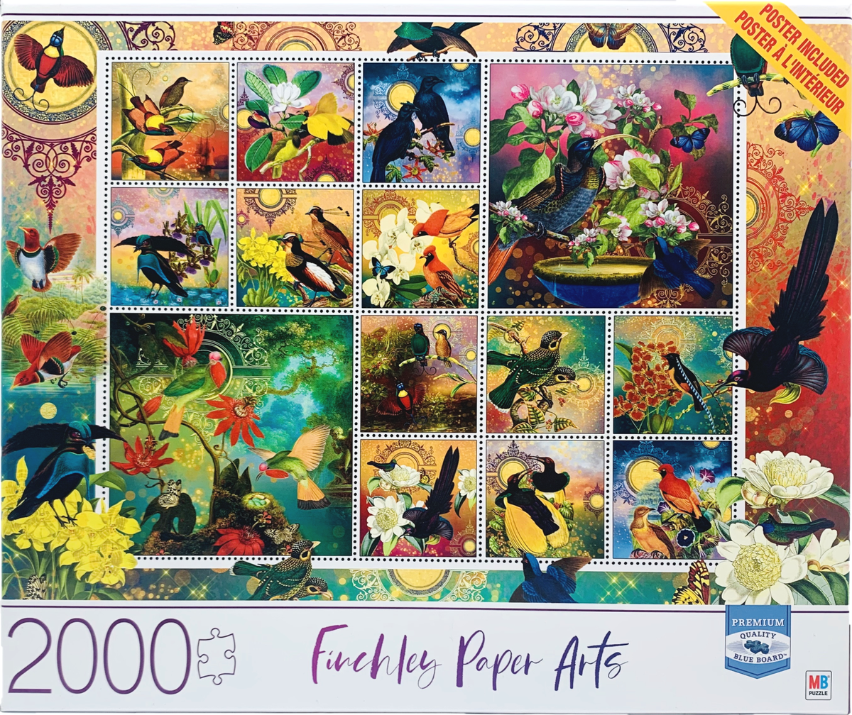 New Milton Bradley Finchley Paper Arts Birds of Asia 2000 Pc