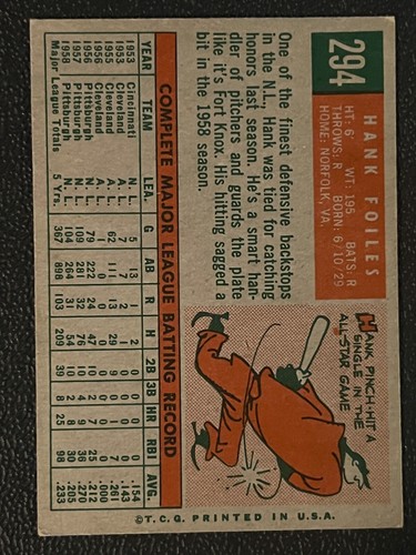 1959 Topps Baseball Singles - Nos 1-299 - Pick Your Card - Complete Your Set - - Bild 479 von 487