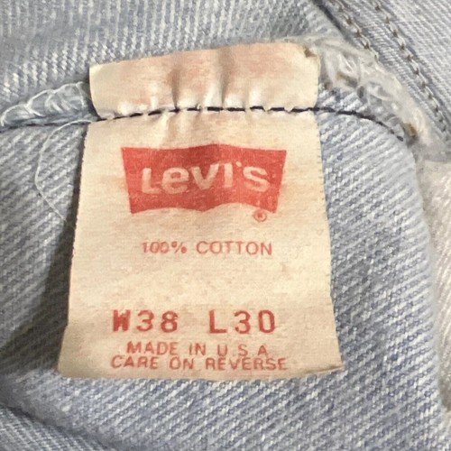 Jeans Levi's 501 38x30 blu vintage 1988, grunge, invecchiato made in USA - Foto 3 di 8