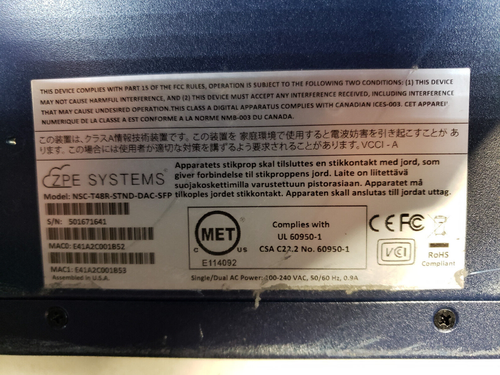 ZPE SYSTEMS NSC-T48R-STND-DAC-SFP Nodegrid Serial Console NO IMAGE / NO OS - Picture 4 of 4