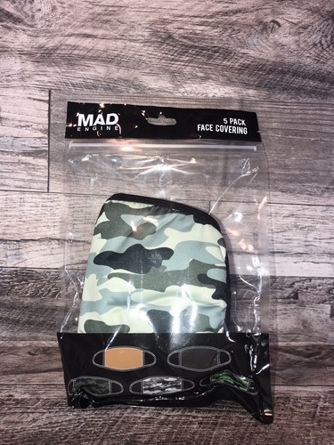 Mad Engine Gesichtsmasken (5 Stück) Camouflage/fester Stoff waschbar Einheitsgröße Erwachsene - Bild 3 von 4