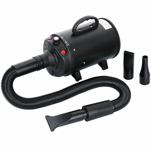 Portable Pet Dog Hair Dryer Grooming Adjustable Temperature W/3 Nozzle Black - Picture 8 of 12
