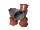 10CM TERRACOTTA PLASTIC PLANT POTS / FLOWERPOTS RECYCLED