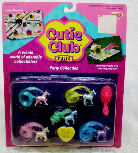 1989 Galoob CUTIE CLUB COLTS Playset: PARTY COLLECTION MIP Unopened!