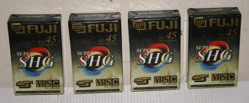 Videocámara casete cintas de video Fuji EC-45 SHG / súper alto grado VHS C X 4 - NUEVO - Imagen 2 de 5