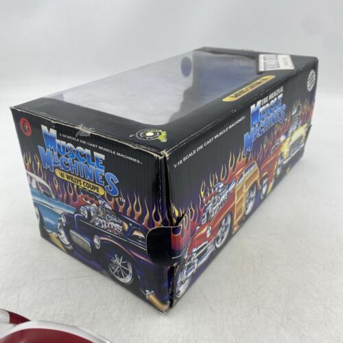 FunLine Muscle Machines '41 Willys Coupe Gasser USA Flag 1:18 Diecast Car w/ Box - Picture 4 of 7
