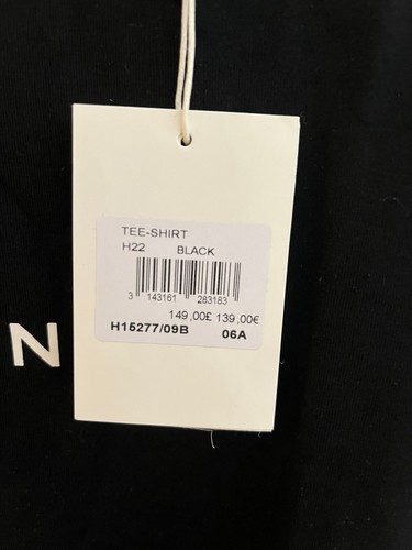 Givenchy kid girl black long sleeve tshirt logo size 6a snug fit - Picture 5 of 5