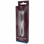 West Ham Pen & Pencil Set stationery Official License Football Gift Set