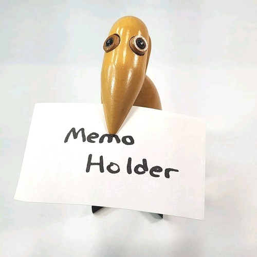 Counterpoint San Francisco Wood Bird Note Memo Recipe Holder (READ) - Picture 10 of 14