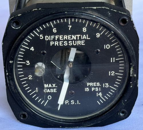 Vintage WALLACE & TIERNAN Differential Pressure Aviation/Aircraft Gauge - Picture 11 of 14