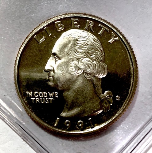 Washington Quarter 1991-S EE. UU. 25C como nuevo a prueba - Imagen 2 de 2