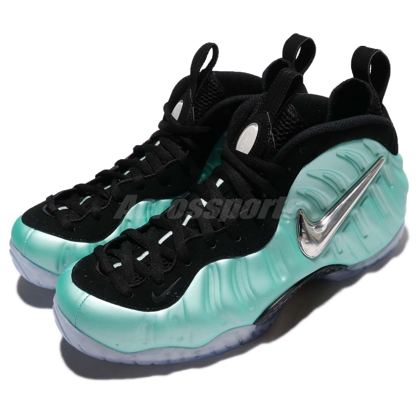 Nike Air Foamposite Pro Island Green Metallic Silver Retro Men Shoes 624041-303 Nike Air Foamposite Pro Island Green Metallic Silver Retro Men Shoes 624041-303
