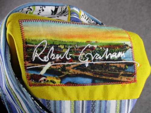 Robert Graham Hemd Herren große blaue Streifen bestickt Paisley Flip Manschette Besatz - Bild 5 von 11
