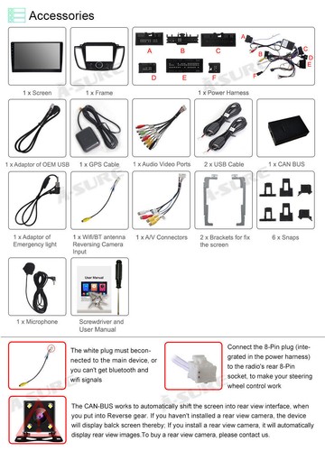 For Ford Escape 2013-2019 Android 14 Car Radio Stereo Wireless Carplay GPS w/CAM - Foto 11 di 12
