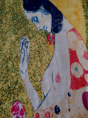 Gustav Klimg Seide Hope ll Schal österreichisch symbolistisch Textil Reproduktion 16x64" - Bild 2 von 12