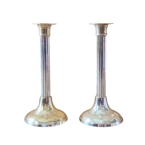 Vintage International Silver Candlestick Candle Holder Set Of 2 Silverplate 8" - Picture 2 of 10