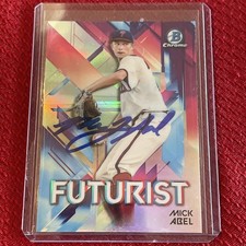 MICK ABEL SIGNED 2021 BOWMAN CHROME FUTURIST #FUT-MA IP AUTO