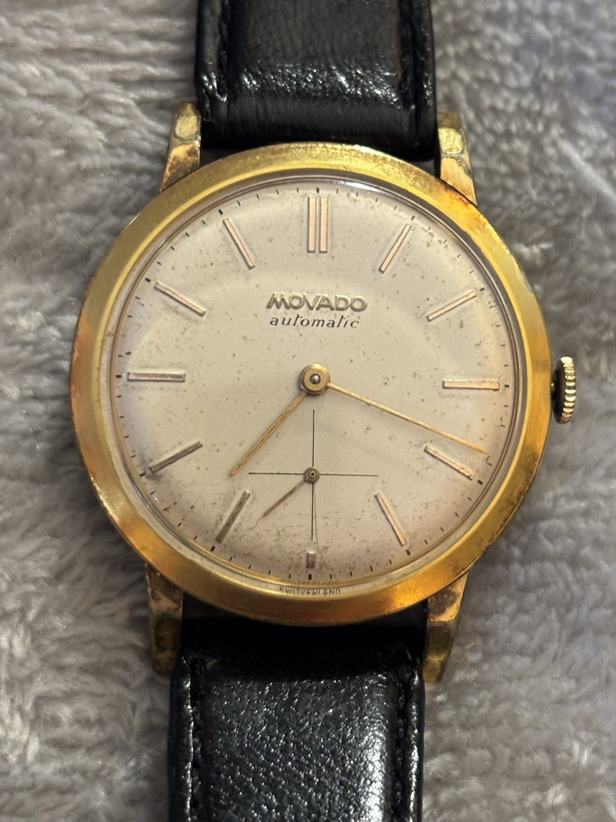 Vintage Stunning Movado Rare Runs Men's 34mm  Watch Great Automatic &amp; - vintagewatches.pk