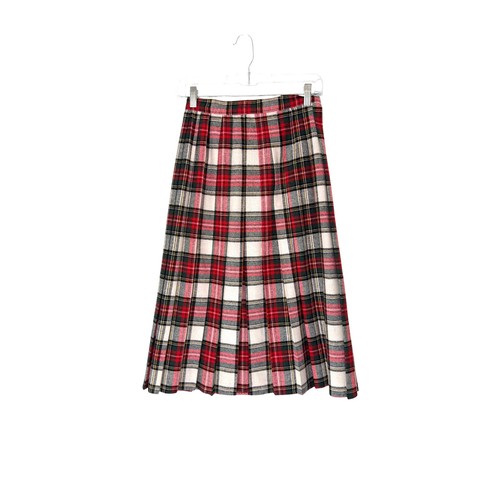 S.A.R. Sportswear Vintage kariert Urlaub Weihnachten Schottenkaro Fransen Midirock Größe 9 - Bild 9 von 10