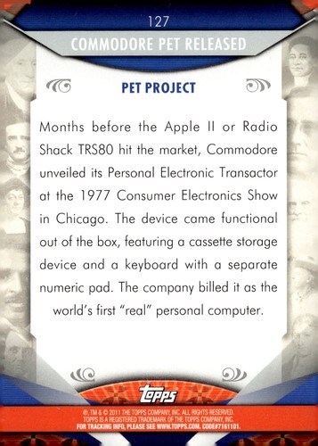 Topps American Pie #127 2011 Commodore Pet lanzado años 70 - Imagen 2 de 2