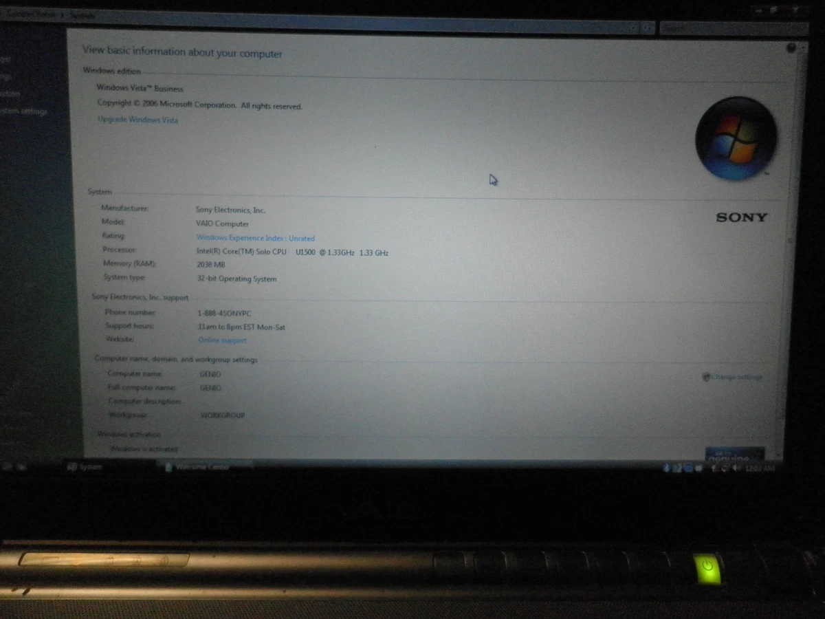 Sony Windows Vista Notebooks/Laptops for sale | eBay